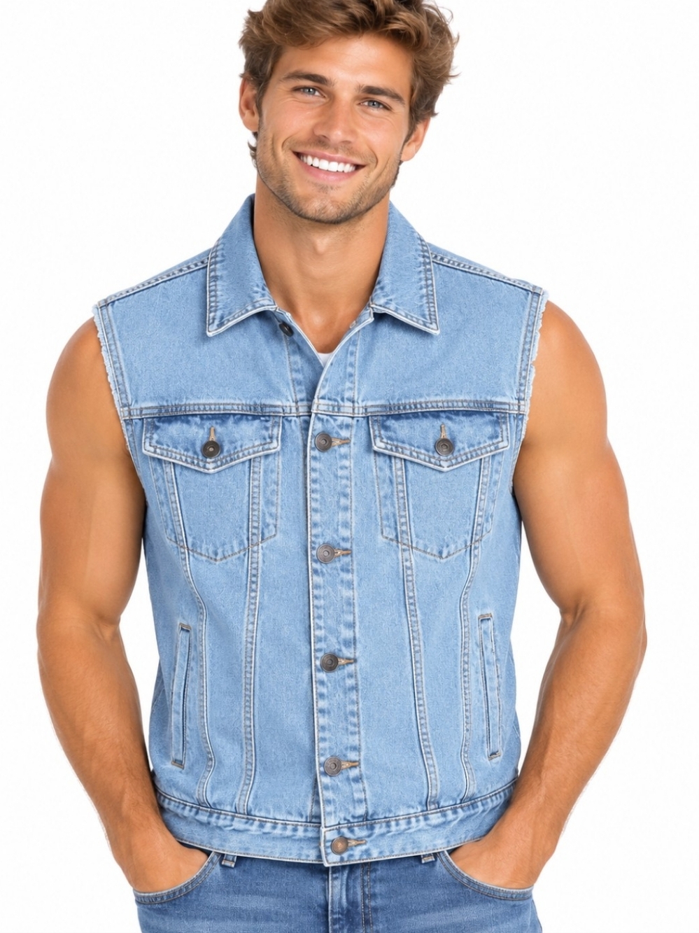 Nwt TARGET Pride Unisex Denim Jean Collared Vest (Size:med)